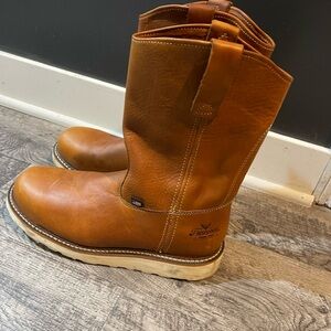 thorogood wellington steel toe size 10D
